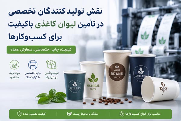 نقش تولید کنندگان تخصصی در تأمین لیوان کاغذی با کیفیت برای کسب‌ و کارها